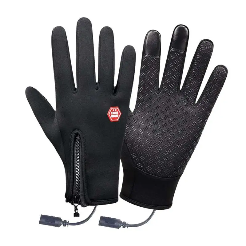 Skiing Hand Warmers Gloves Hand Warmer Rechargeable Heated Mittens Gloves Windproof Warm Heating Gloves for Riding Running 3