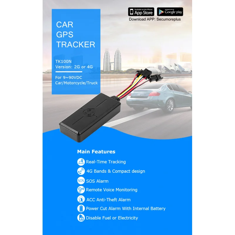 TK100N Global GPS Tracker GT06 Motorcycle GPS tracking device SOS Microphone Cut Fuel