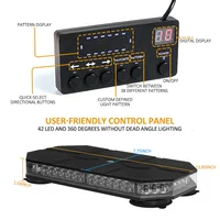 42 LED Car Roof Top Strobe Lights Emergency Warning Safety Beacon Magnetic Mount For Truck Ambulance Snow Plow police lights bli - Image 5