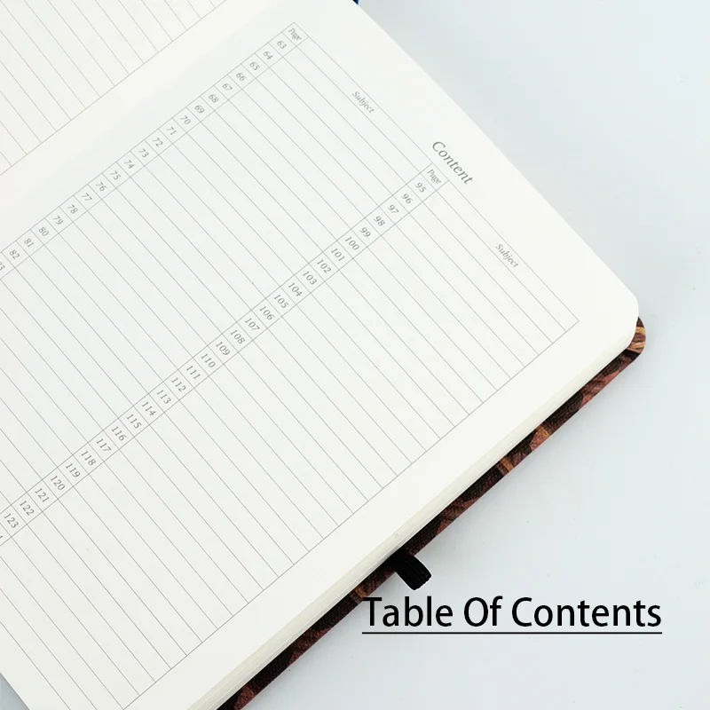 B6 우드 스타일 총알 점선 저널 160gsm 매우 두꺼운 탄성 밴드 백 포켓 하드 커버 도트 그리드 노트북