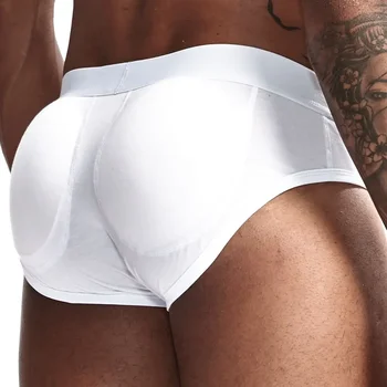 JOCKMAIL Biancheria intima da uomo sexy imbottita per fianchi e glutei push up con coppa rigonfia che migliora la biancheria intima da uomo gay include 2 imbottiture 1