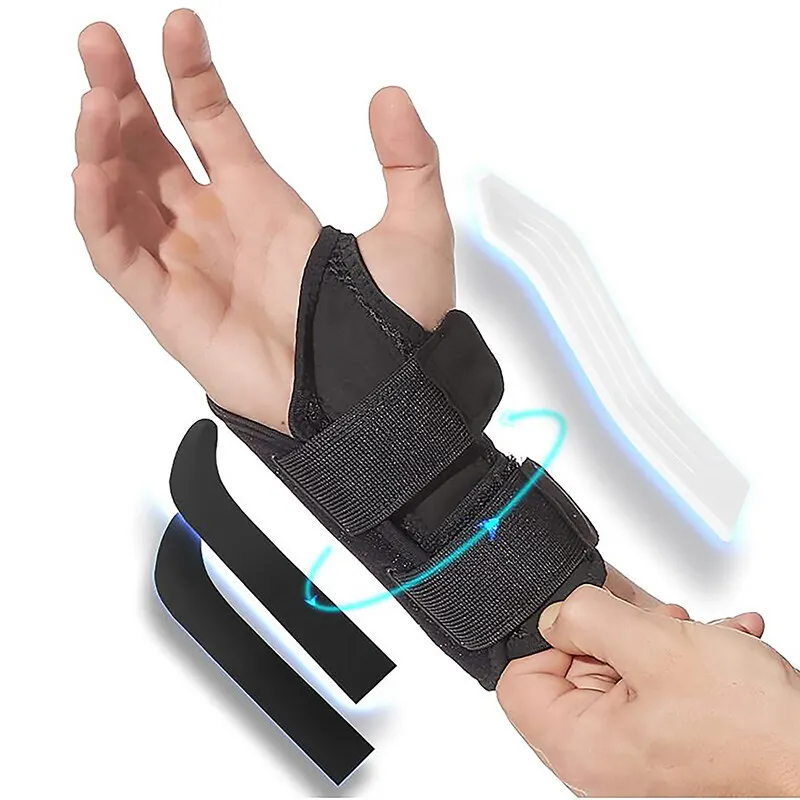 

Wrist Support Splint for Carpal Tunnel Adjustable Wrist Brace with 2 Straps Wrist Stabilizer for Pain Relief Injuries Recovery