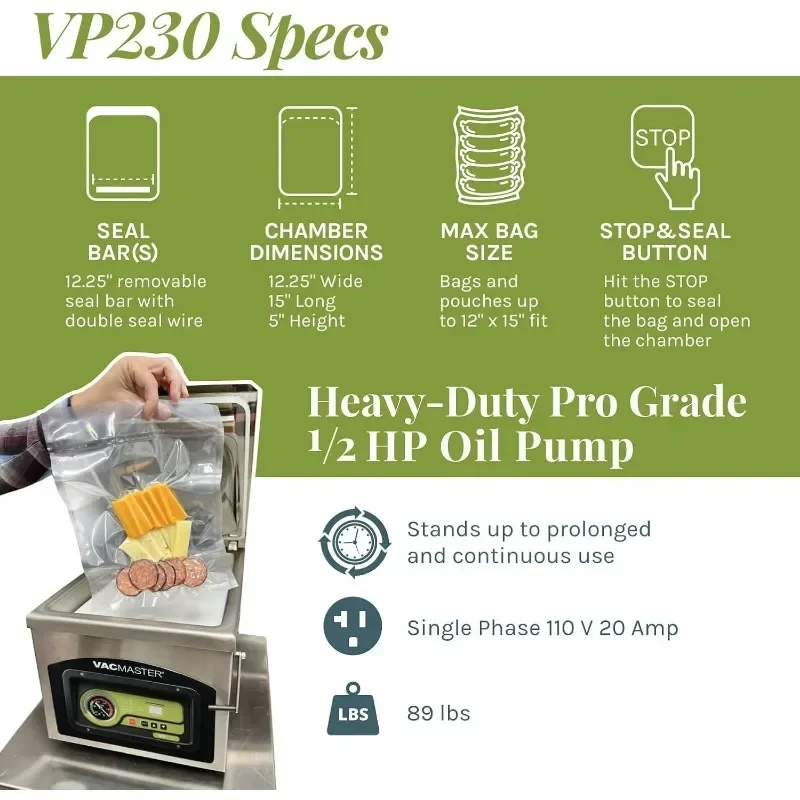 Vacmaster VP230 Chamber Vacuum Sealer 3