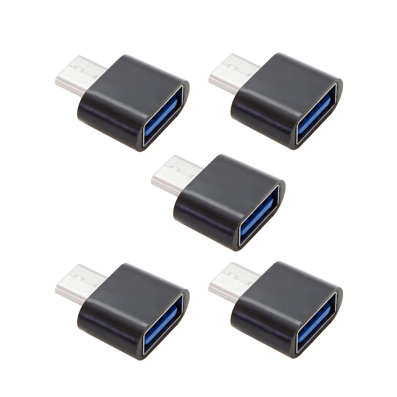 5pcs/lot USB C OTG adapter Type-C to USB 2.0 OTG Adapter for Cell Phone Tablet & USB Cable & Flash Disk & Mouse & Laptop otg adapter type c to usb adapter android data line u disk connection conversion of mobile phone