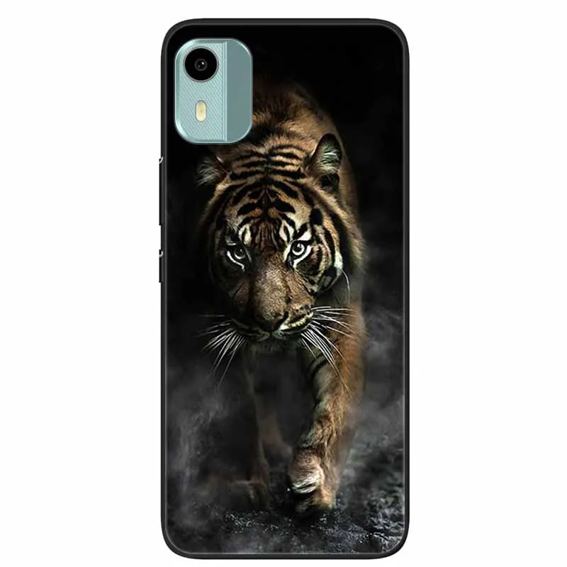 Shockproof Silicone Phone Case - Cool Wolf & Lion Animal Print Design