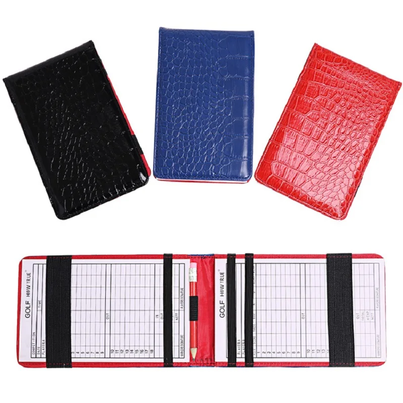Waterproof PU Leather Golf Score Book Golf course supplies Golf Scorecard Holder 2