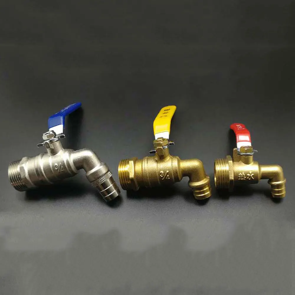 

Brass 10-16mm Hose Barb To 1/2" 3/4" 1" Male BSPP Ball Valve Water Oil Flow Control Fitting Nickel Plated Brass
