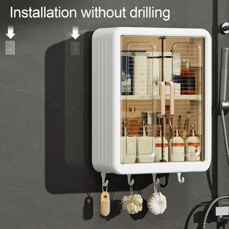 

Настенная полка для ванной комнаты, многофункциональная стойка для Хранения Туалетных принадлежностей, стеллаж для хранения косметики, Органайзер