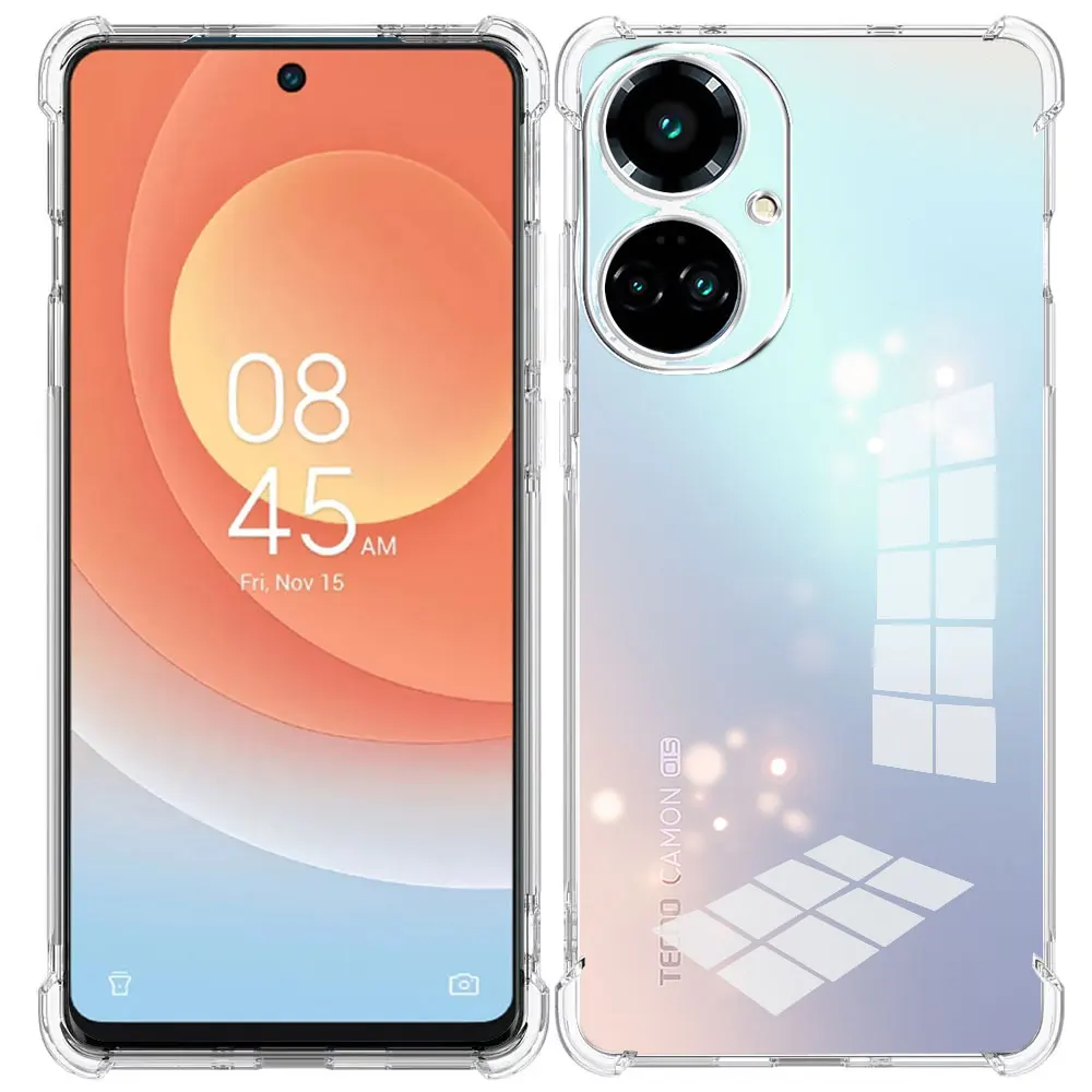 Shockproof Clear Phone Case with Soft Silicone Protective Cover
