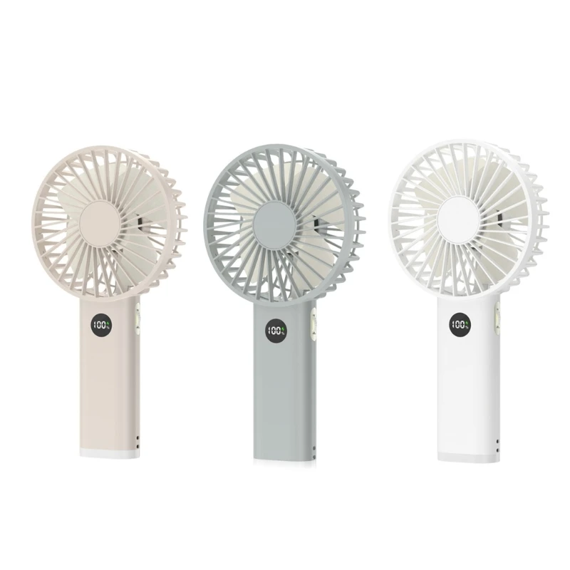 

USB Fan Digital Fan Handheld Fan Small Camping Fan Quiet Fan Air Cooling Fan Office Fan Suitable for Outdoor Use