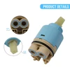 35/40mm Tap Cartridge Ceramic Disc Fittings For Most Sink Faucets Lever Tap Mixer Tap Cartridge bathroom faucet kitchen faucets 2