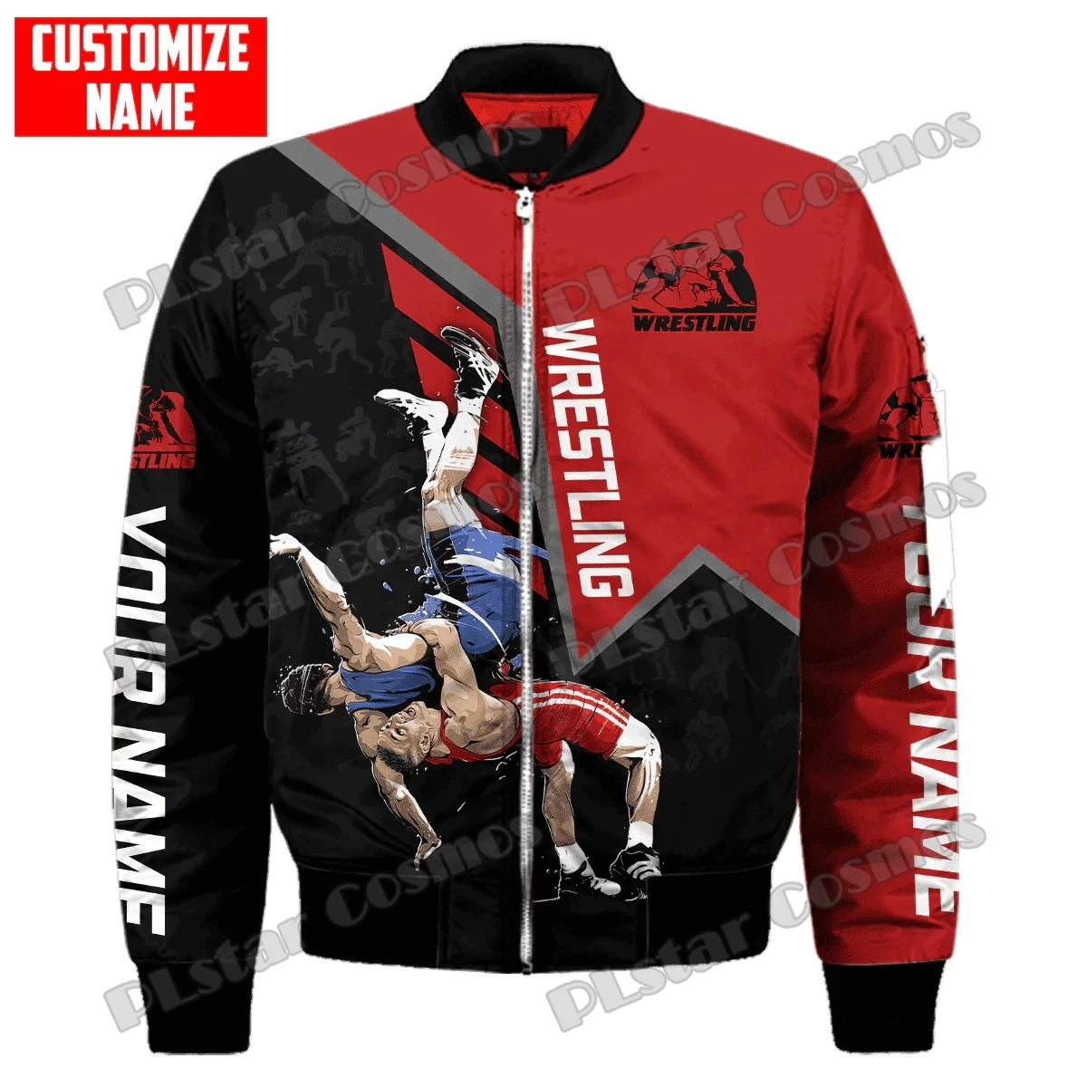 

Personalized Name Wrestling & Karate 3D Printed Mens Bomber Jackets Winter Unisex Casual Harajuku Zipper Jacket Coat FJK06