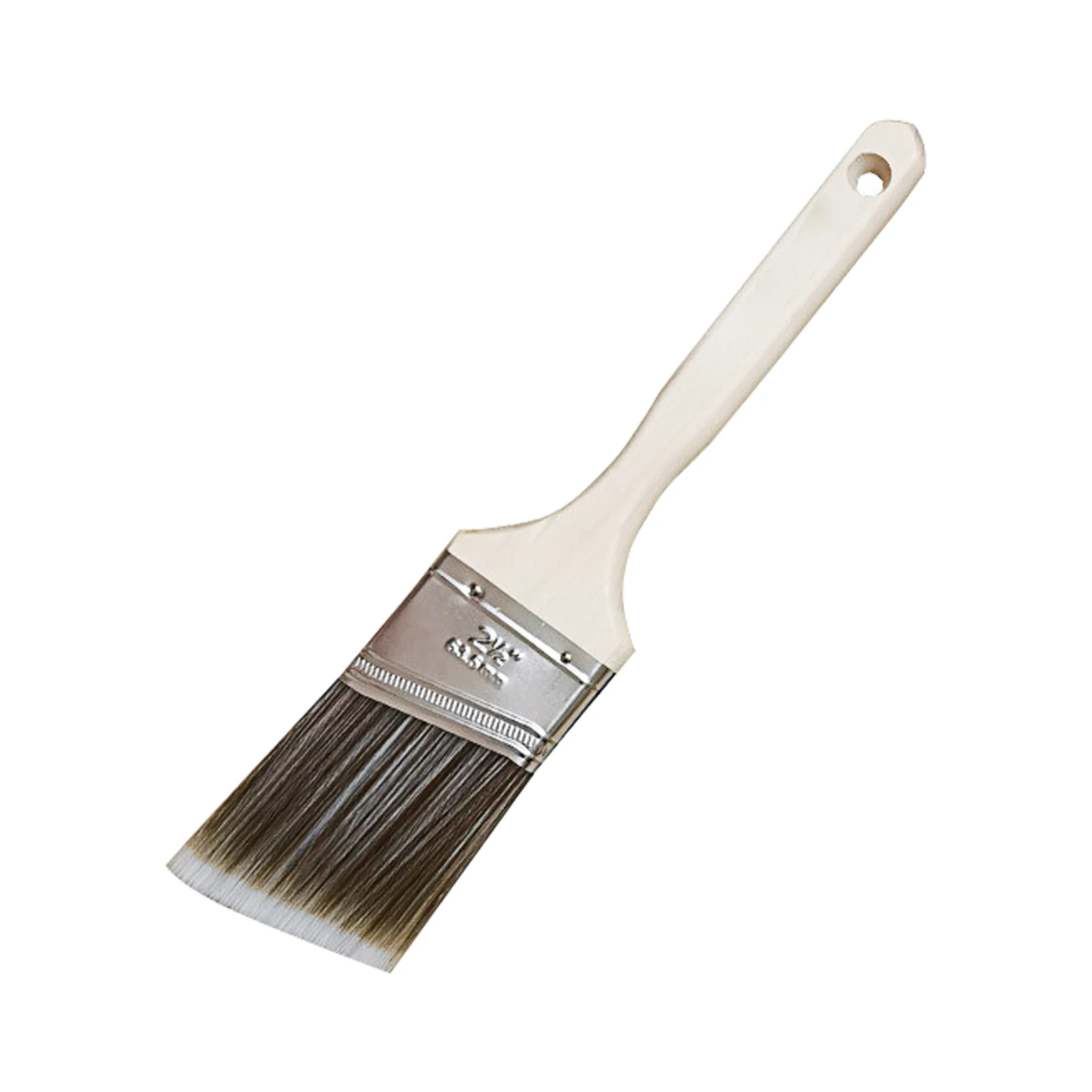 

Beavertail Handle Paint Brush Wooden Beginner Angled Easy Grip Art Tool Practical Sturdy Cutting Edge Synthetic Filament