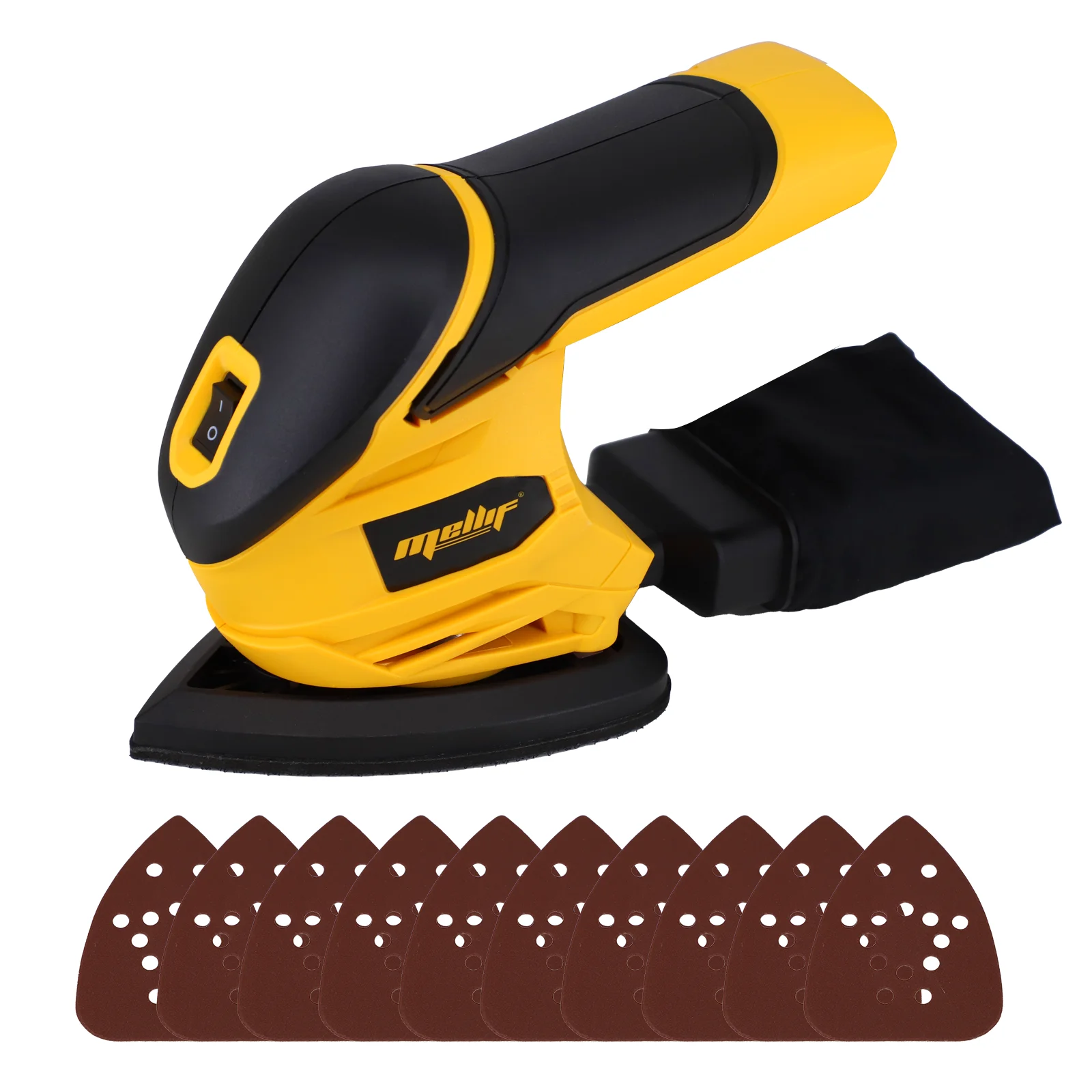 Cordless Detail Sander – THINKWORK 20V Electric Hand Sander, 12000 OPM, With Dust Bag & 21 Sandpapers | For Wood, Metal, DIY Projects