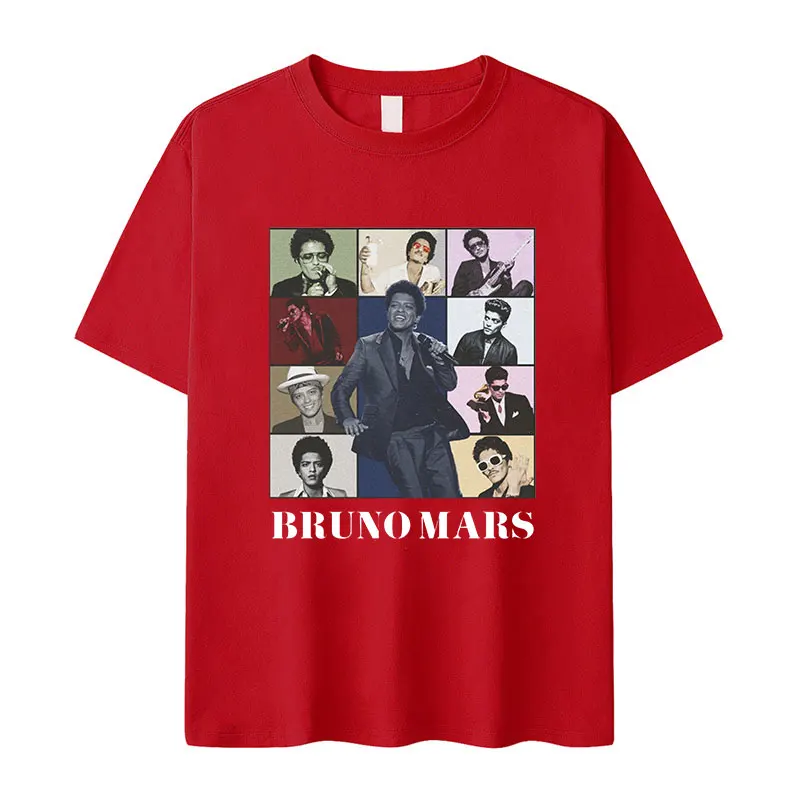 Singer Bruno Mars Tour Graphic Tee Shirt Men's Vintage High
