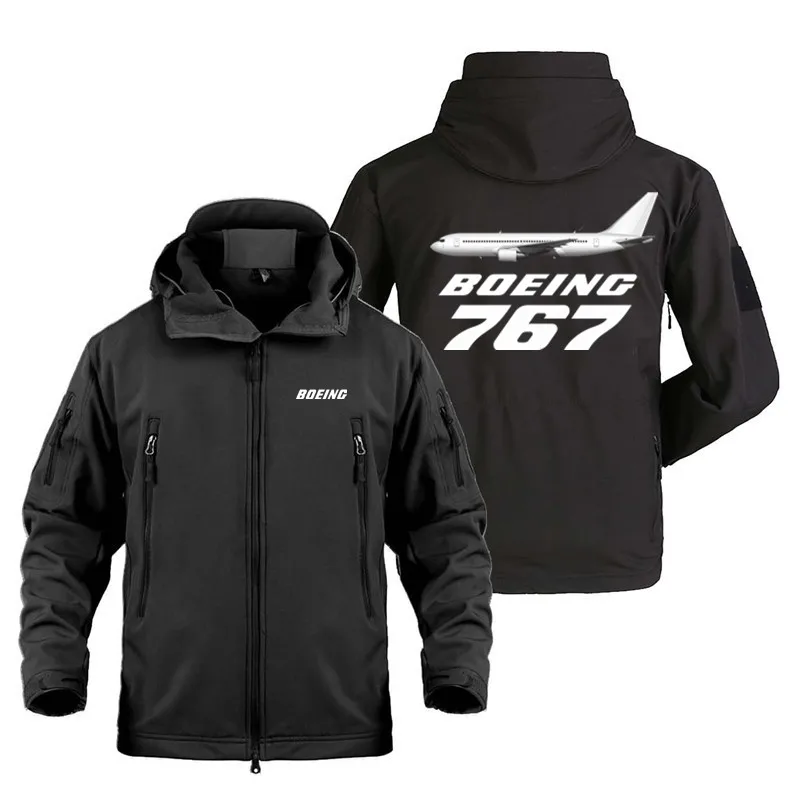 

Fleece Warm The Boeing 767 Pilots Windproof Waterproof SoftShell Jackets for Men Military Outdoor Man Coat Jacket Top Quality