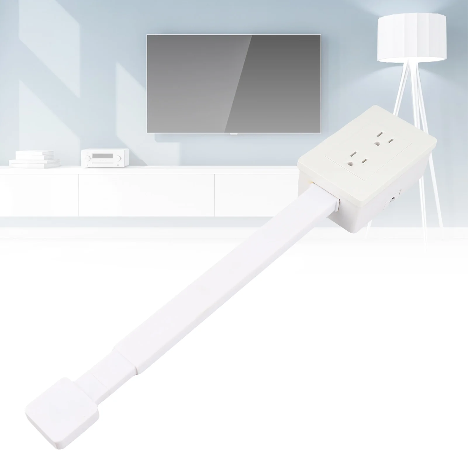 Electrical Outlet Extender Flat Plug Power Strip Features Rotates 180° Power Outlets Extender Use Behind Sofa Nightstands Desk