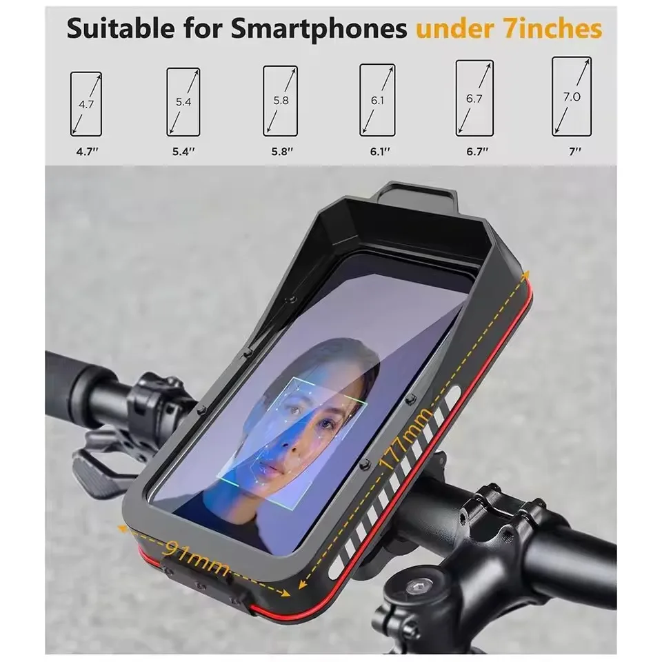 Waterproof ABS Motorcycle Phone Holder Bag Case