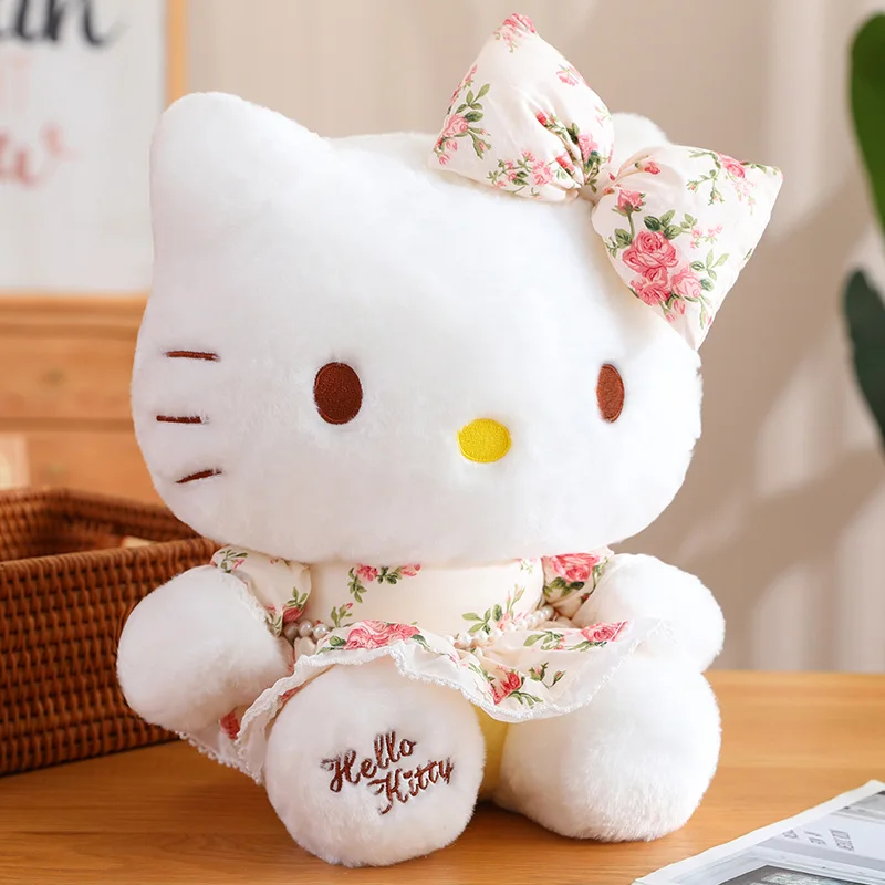 Sanrio Plush Big Size Lovely Flower Hello Kitty Peluche Plush Kawaii Toy Kid Gift