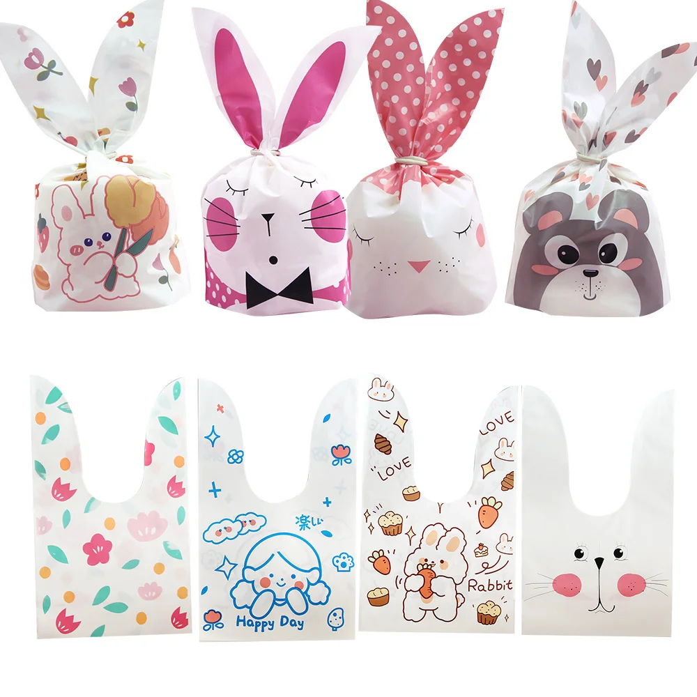 100 Sacchetti Regalo Pasqua A Forma Di Coniglio – Per Caramelle, Biscotti E Piccoli Regali, 21.5x13 Cm - 4
