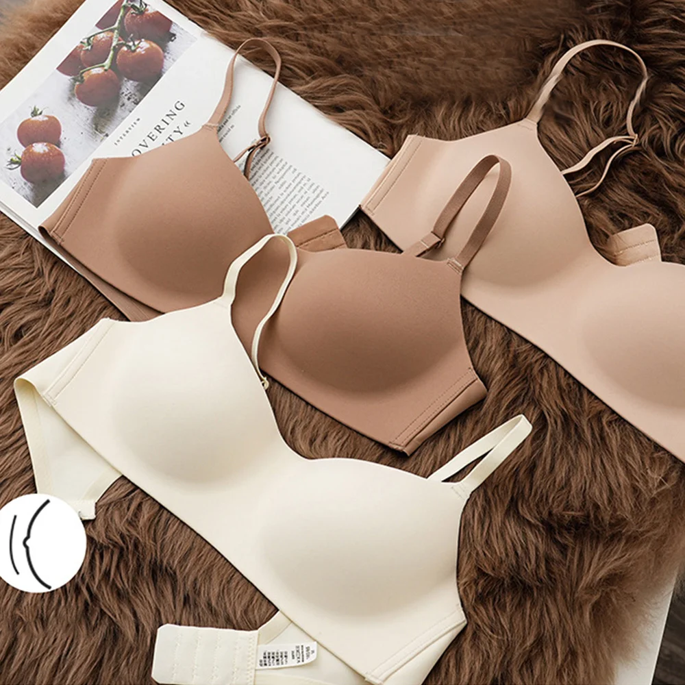 

Sexy Women's Bras Underwear Lingerie Beauty Back Tube Top Support Non-Wire Seamless Bra Solid Comfort Female Bras Comfort
