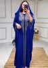 Robe Maxi en Mousseline de Soie avec Perles pour Femme Musulmane, Caftan, Abaya, Dubaï, Vêtements de Luxe, Hijabs, Grande Taille, Robes sulfà Capuche Africaines