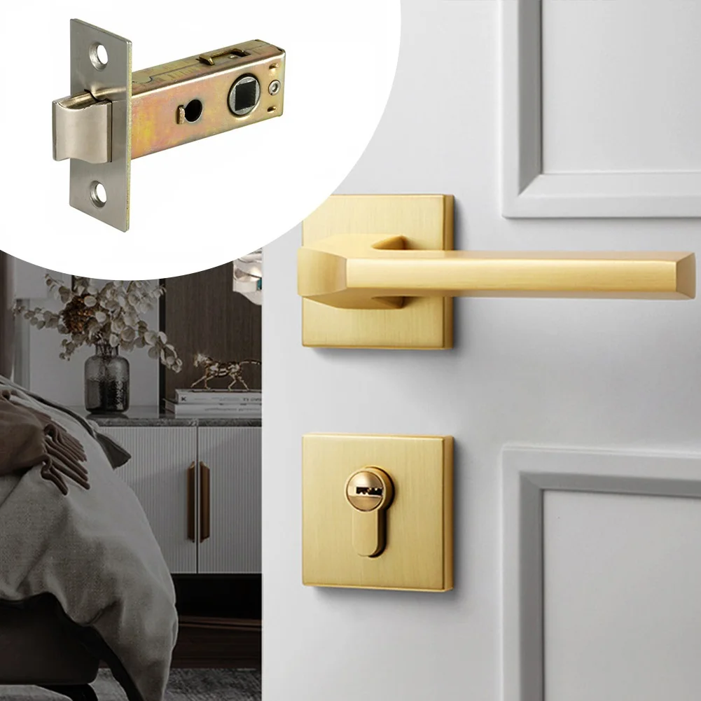 Door lock accessories 30mm-45mm flat tongue lock mortice tubular latch stainess steel internal door bolt facility sprung catch for bathroom toilet