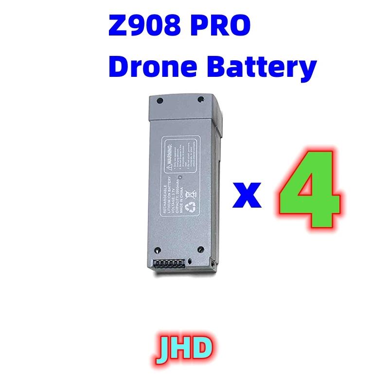 rc drone battery rc battery drone battery JHD Z908 Pro MAX Battery for Z908 PRO MAX RC Plane 3.7V 2000MAh Oringal Grey/ Black Battery
