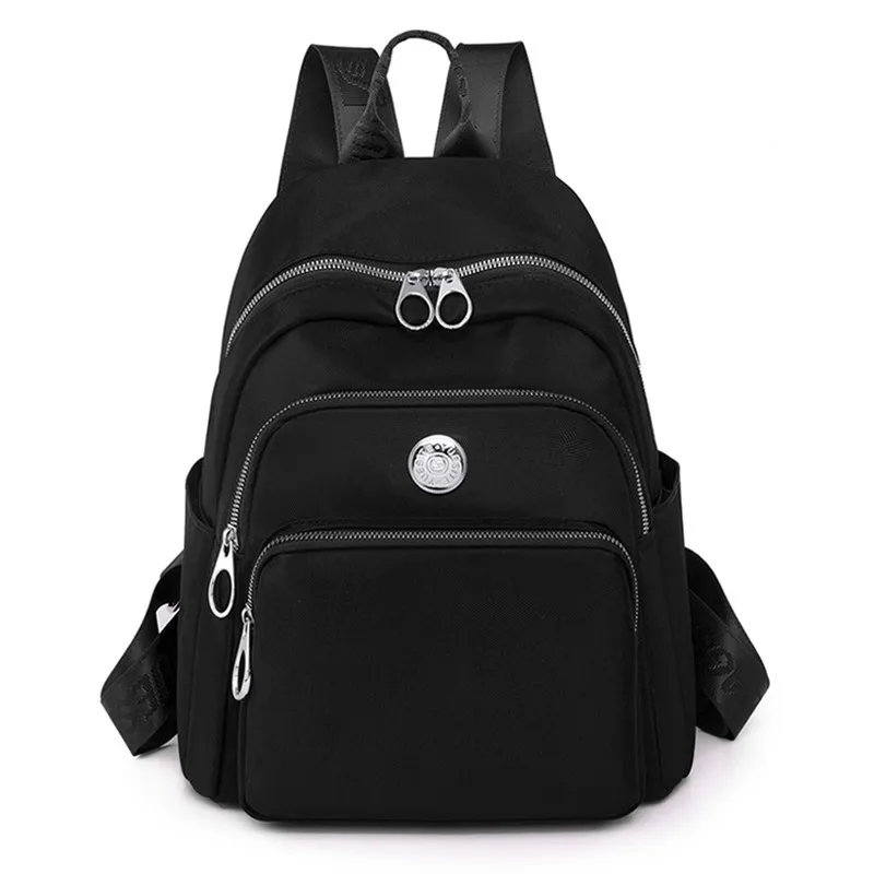 Women Nylon Backpacks Fashion Ladies Casual Travel Rucksack Multifunction Shoulder Bag Teenager Girls Travel Schoolbag