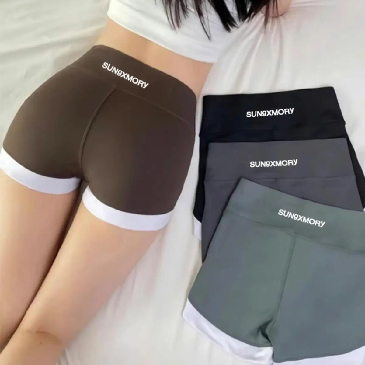 Summer Casual Women Home Shorts Sports Yoga Seamless Loungewear Pants High Waist Thin Short Pant Anti Chafing Safety Undershort_ecoleips.com