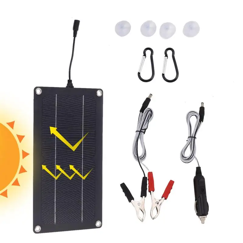 Caricabatteria Solare Caricabatterie Impermeabile 12V/24V Pannello Caricabatterie Solare Kit Batteria Plug And Play Kit Di Ricarica Di Mantenimento De