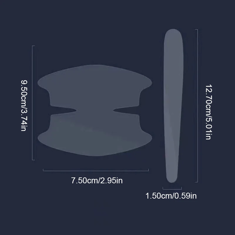 Car Stickers BLALION 4PCS Universal Car Door Handle Bowl Scratch Protective Stickers Transparent Car Handle Anti-collision Protection Strip