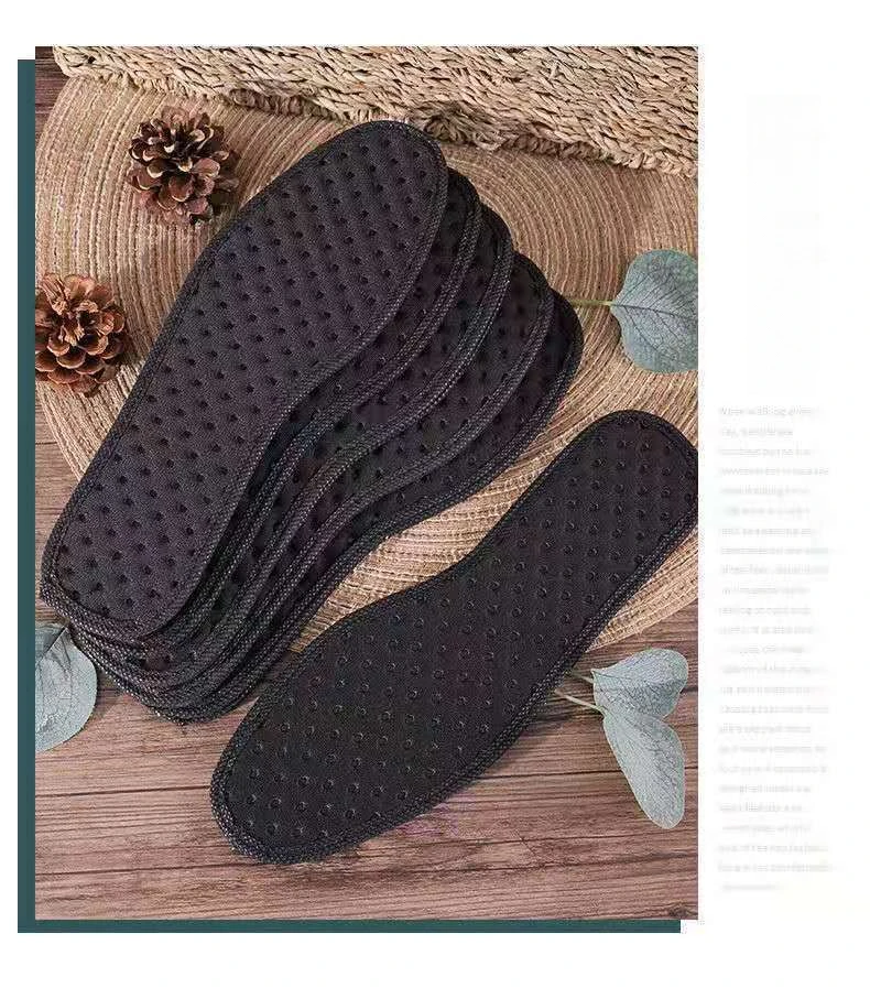 1 Paar Pflanzen-Inss für Schuhe, Bambuskohle, antibakterielles Deodorant, Laufsport, Ins-Füße, stoßdämpfender Schuh_voghion.com