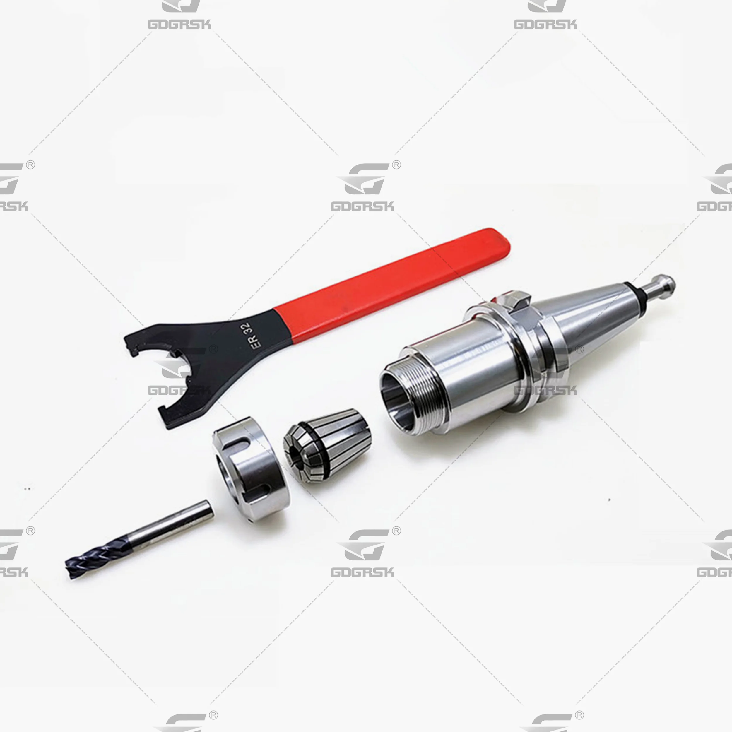 New Spindle BT40 ER40 100L High Precision Full Grinding White ISO Standard Spring Chuck ER40 CNC Machine Tool BT40 Spindle