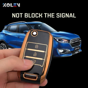 Nuovo TPU Car Flip Key Case Cover Shell per KIA Rio 3 K2 Ceed Cerato K3 K5 Sorento Sportage Soul K4 Picanto Optima Forte Stinger - Nuovo TPU Car Flip Key Case Cover Shell per KIA Rio 3 K2 Ceed Cerato