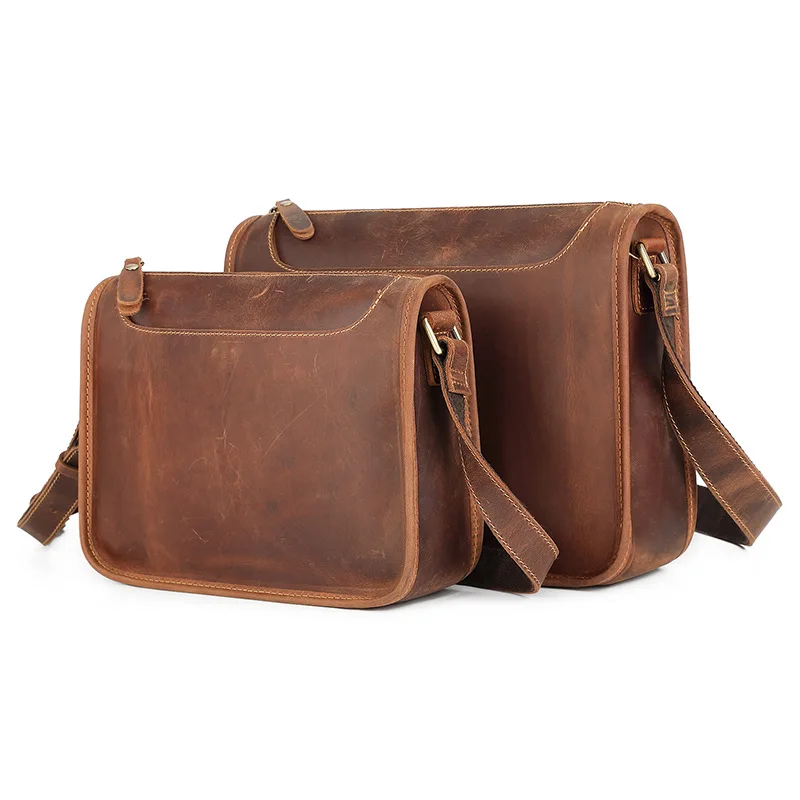 

Men's Cow Leather Shoulder Bag Man Chest Crossbody Bag Casual Male Vintage Bag