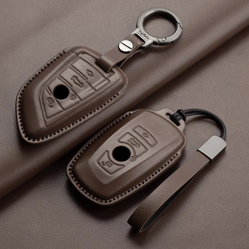 Premium Leather Car Key Fob Case Cover