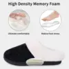 Crestar Women Winter House Slippers Warm Knit Fleece Lined Furry Slippers Lady Indoor Soft Comfort Plush Slides With Memory Foam 3