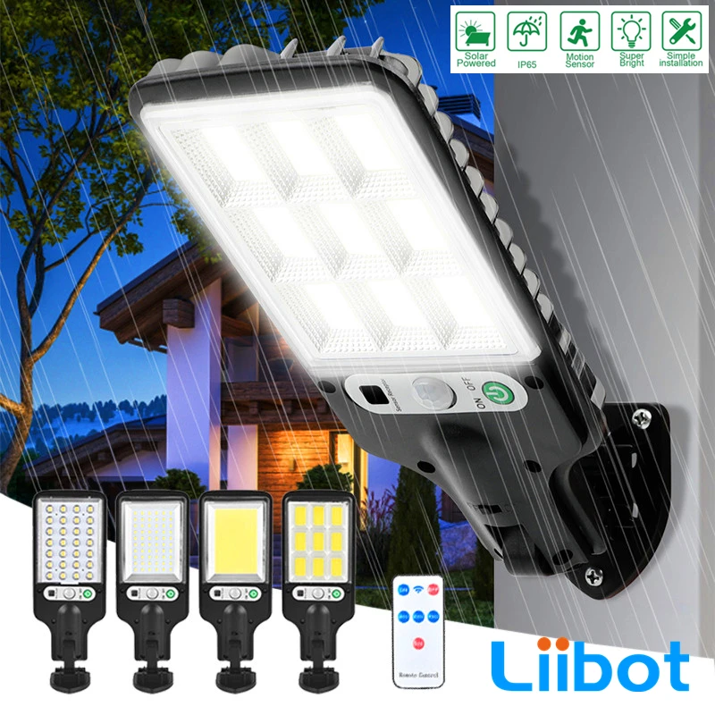 Solar Street Lights Outdoor Solar Lamp 3 Light Mode IP65 Waterproof Motion Sensor Light COB LED Solar Light Outdoor For Garden