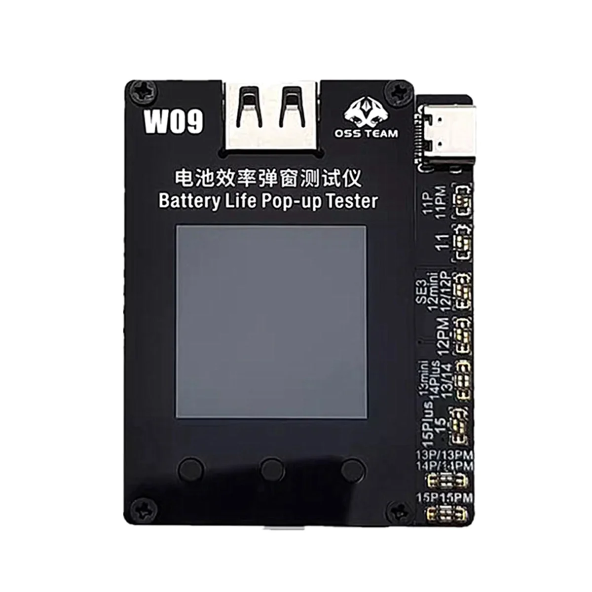 

OSS TEAM W09 Pro V3 Battery Life Pop-Up Tester for iPhone 11 12 13 14 15ProMax Battery Health Pop-Up Repair Reset Health Data
