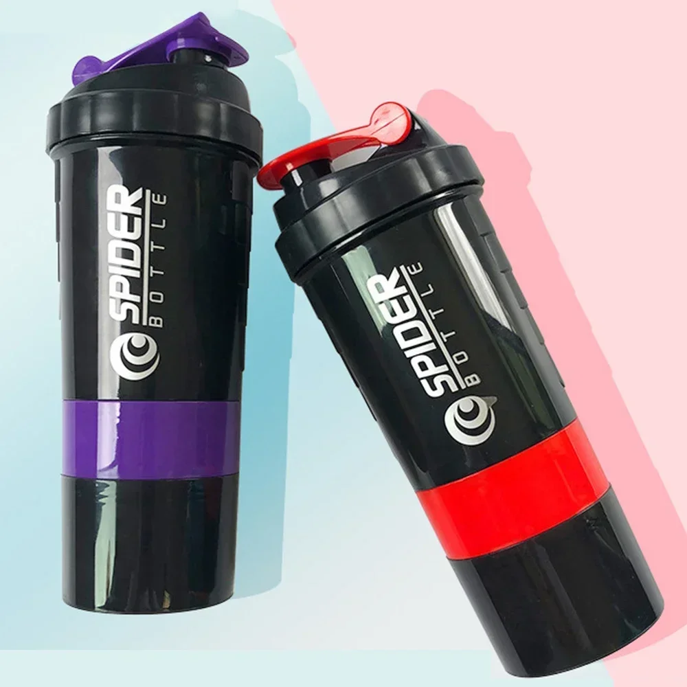 1Pcs Gym Shaker Bottle Protein Powder Cup Sport Fitness Healthy Water Cup Bottiglie D'Acqua Con Shaker Ball Protein Shaker