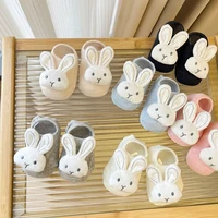 Cartoon Rabbit Baby Socks Cute Animal Doll Newborn Floor Sock Korean Solid Color Infant Toddler Boy Girls Ankle Socks 2