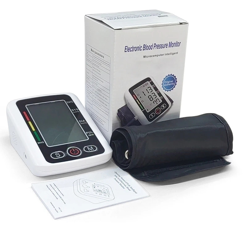 Health Care Digital LCD arm tensiometers Blood Pressure Monitor Heart rate Meter Large Cuff Sphygmomanometer Portable Tonometer