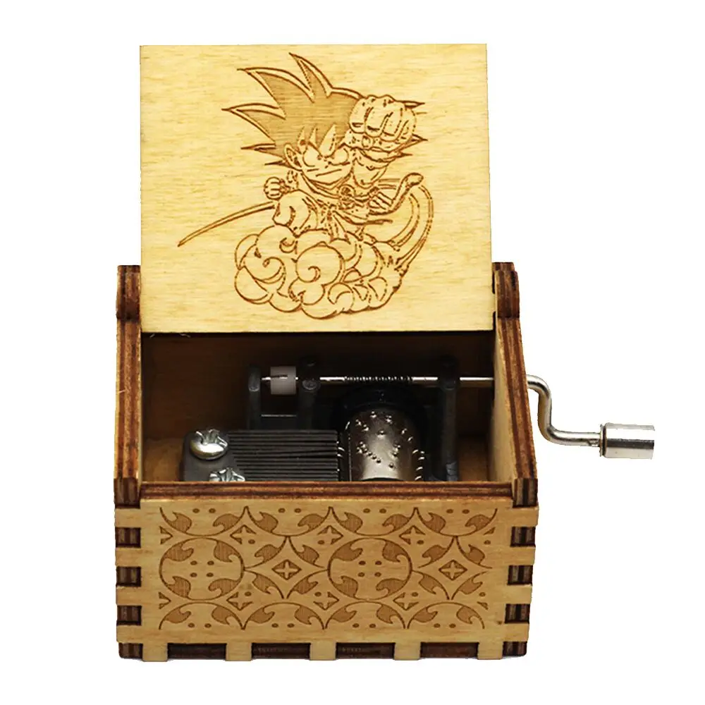 Top Sale Wood Hand Crank Music Box Dragon Ball Christmas Gift Birthday Gift Mother's Day  Gift 3