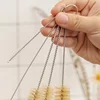 Straw cleaning brush good for bottles cups baby bottles residue removal bottle tips small mouths thin and long reach for gaps 4