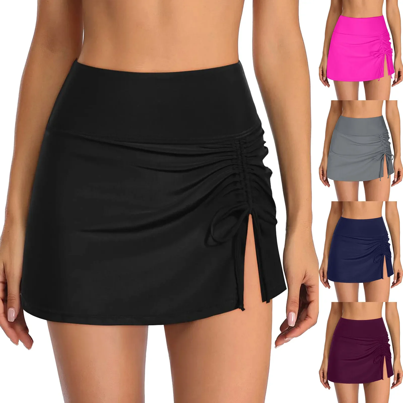 

Women Drawstring Sarongs Swimsuit Cover Ups Beach Bikini Wrap Bottoms Skirt Summer Beach Cover Up for Swimwear Yoga Sport Skirts