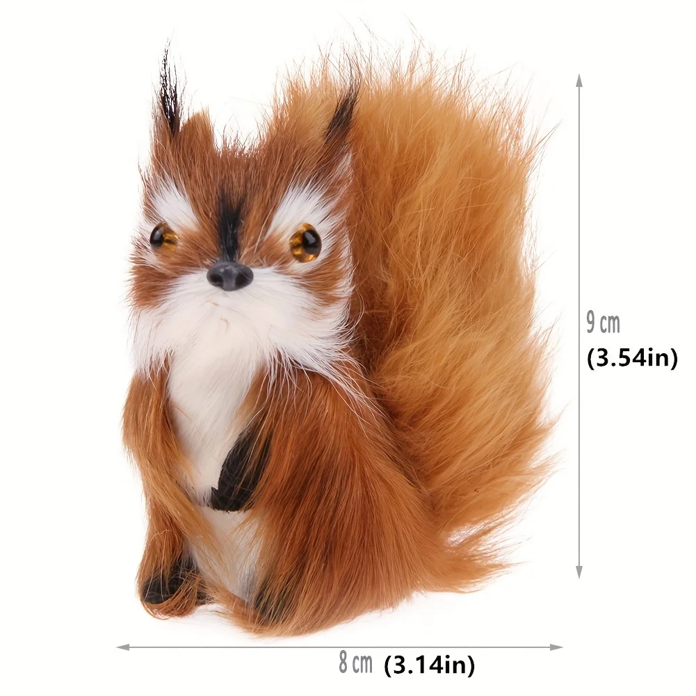 Handmade Imitation Squirrel Dolls, Animal Decorations, Animal Crafts, Home Decor, Halloween, Thanksgiving, and Christmas Gifts