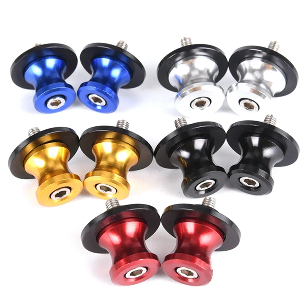 6mm 8mm 10mm Aluminum Motorcycle Stand Swingarm Spools Slider Stand Screw Swingarm Scooter Motorcycle Accessories 2PCS motorcycle stand