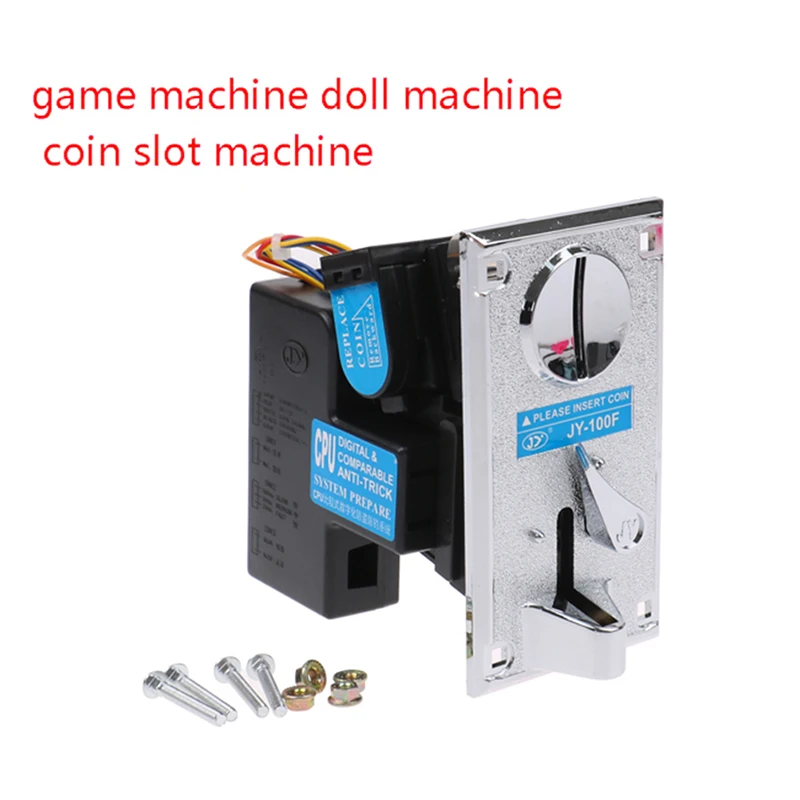 1pc JY-100F Multi Coin Acceptor Electronic Roll Down Coin Acceptor Selector Mechanism Vending Machine Arcade Game Ticket Set