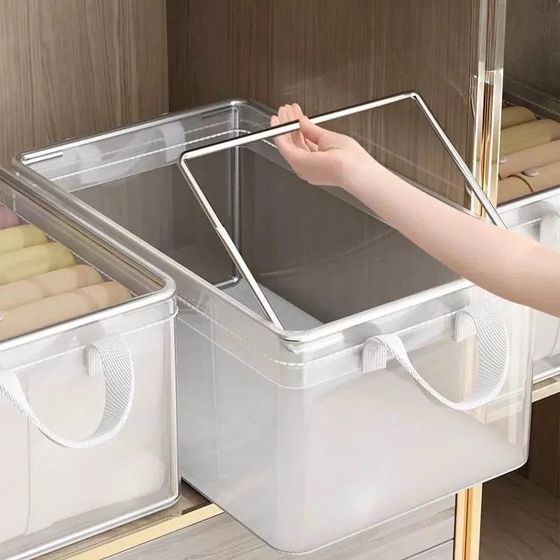 1-5PCS Clothes Storage Bag Household Wardrobe Transparent Folding
